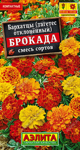 Бархатцы (тагетес) откл. Брокада, смесь окрасок 