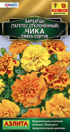Бархатцы (тагетес) откл. Чика, смесь окрасок 